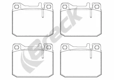Комплект тормозных колодок, дисковый тормоз BRECK купить